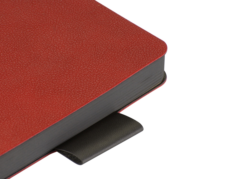 Ежедневник А5 датированный Boston 2026, красный с серым обрезом