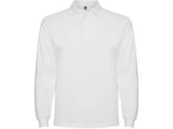 Рубашка поло Estrella мужская с длинным рукавом, белый Рубашка поло Estrella мужская с длинным рукавом, белый