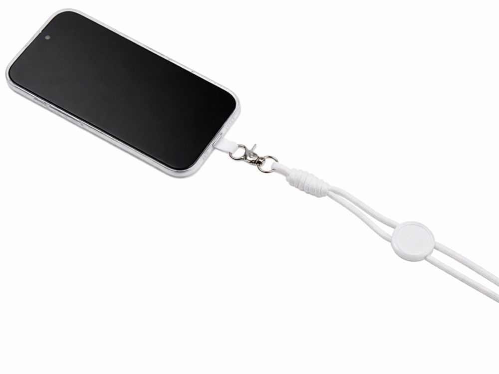 Ремешок на шею для телефона Нэко, белый