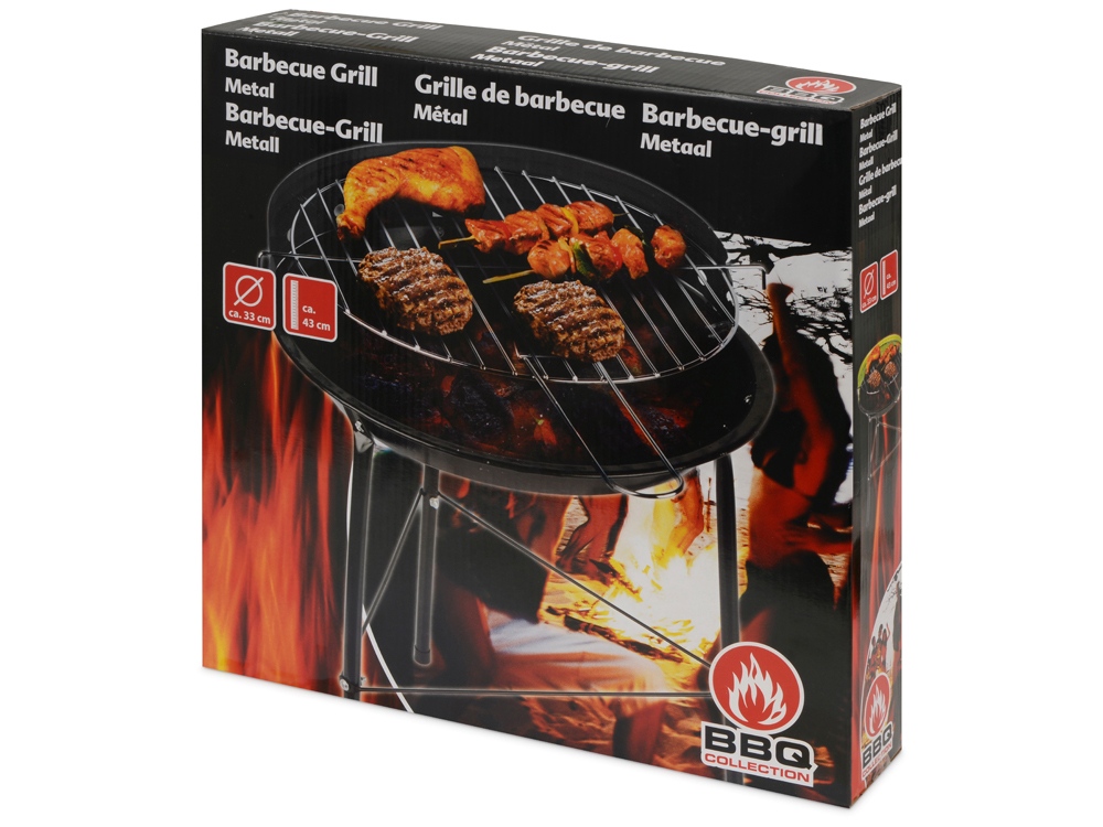 Угольный гриль на ножках Picnic, черный