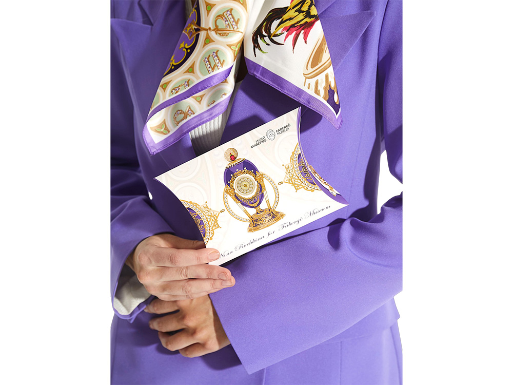 Платок Пасхальное яйцо-часы Петушок Платок Пасхальное яйцо-часы Петушок