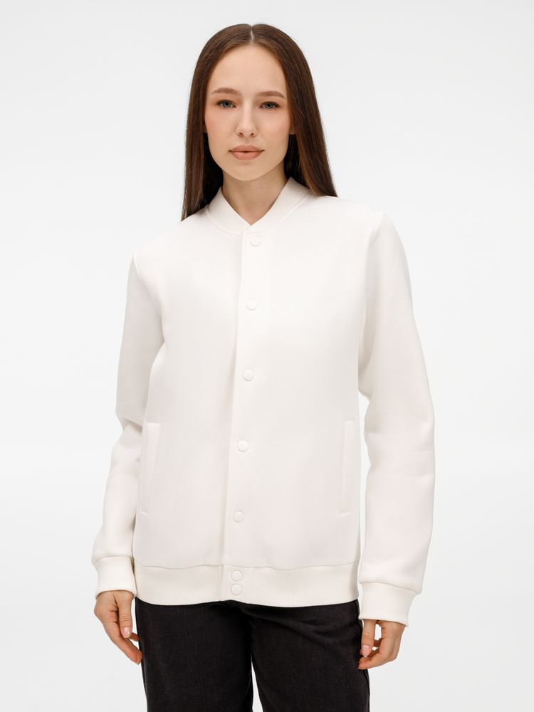 Бомбер унисекс AtmosWear, молочно-белый Бомбер унисекс AtmosWear, молочно-белый