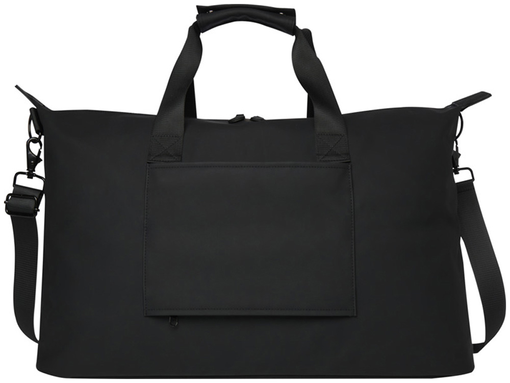 Спортивная сумка для ноутбука с диагональю экрана 15,6 дюйма Turner, изготовленная из переработанных материалов согласно стандарту GRS - сплошной черный