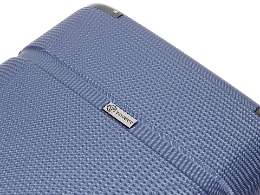 Чемодан TORBER Onego, синий, ABS-пластик, 69,5 х 46 х 26 см, 69 л