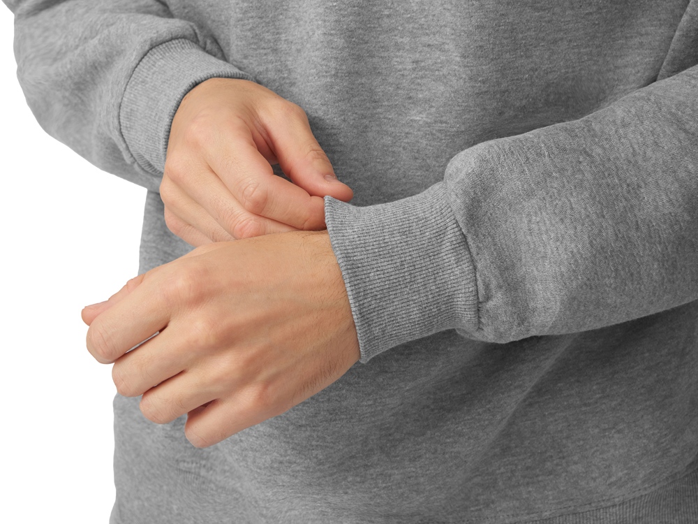 Толстовка с капюшоном Lisbon унисекс, серый меланж