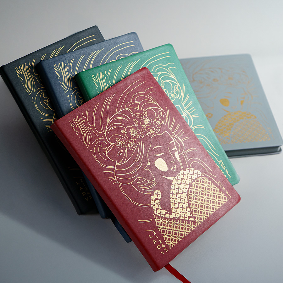 Бизнес-блокнот LADY, формат А5, зеленый, блок в клетку