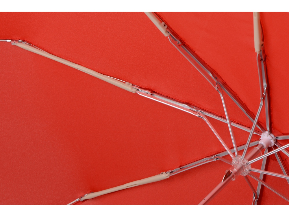 Зонт складной Tempe, механический, 3 сложения, с чехлом, красный