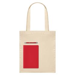 Подарочный набор Эрба НЕО, Альфа Слим, Альфа Нео (Erba NEO, Alpha slim, Alpha Neo), красный (шоппер, блокнот, ручка)