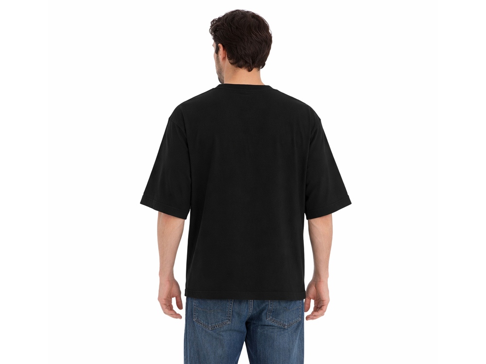 Футболка Kyoto из джерси 180 г/м2 с пич отделкой, унисекс, черный