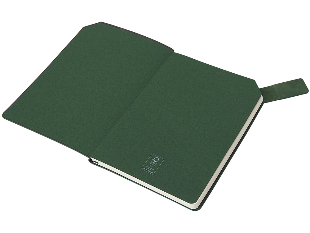 Блокнот А5 в гибкой обложке Chaplin, зеленый