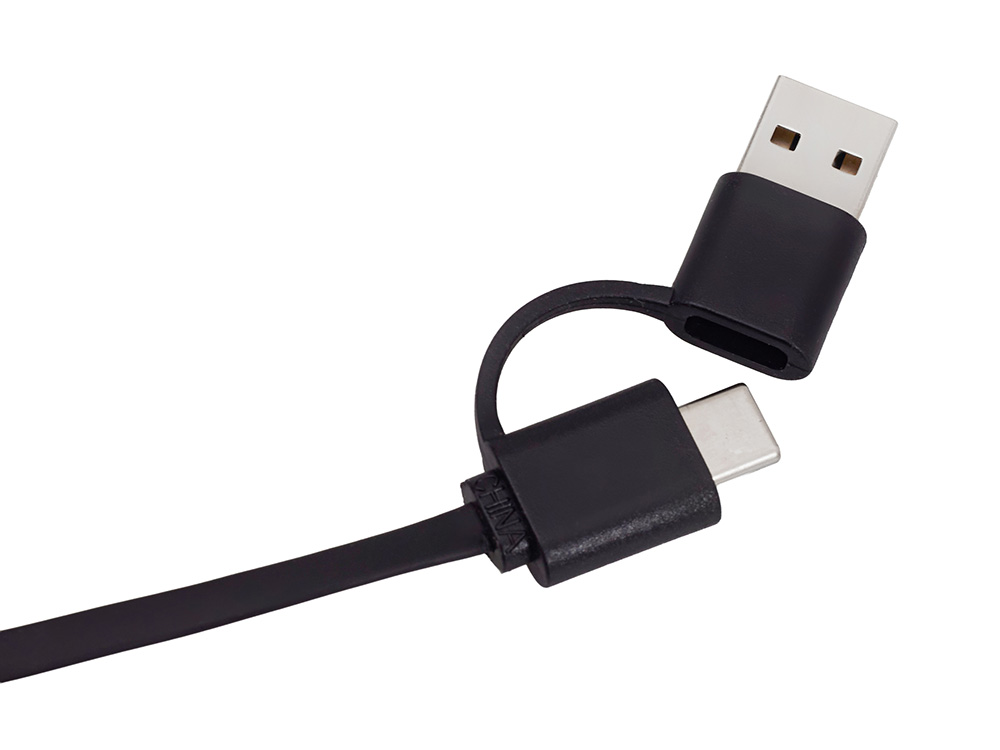 Универсальный кабель с ретрактором 3-в-1 Retrax, черный