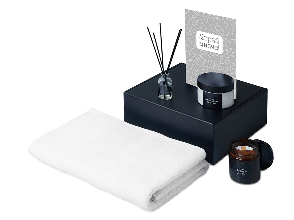 Подарочный набор Re:y. Care с полотенцем, солью для ванны и диффузором