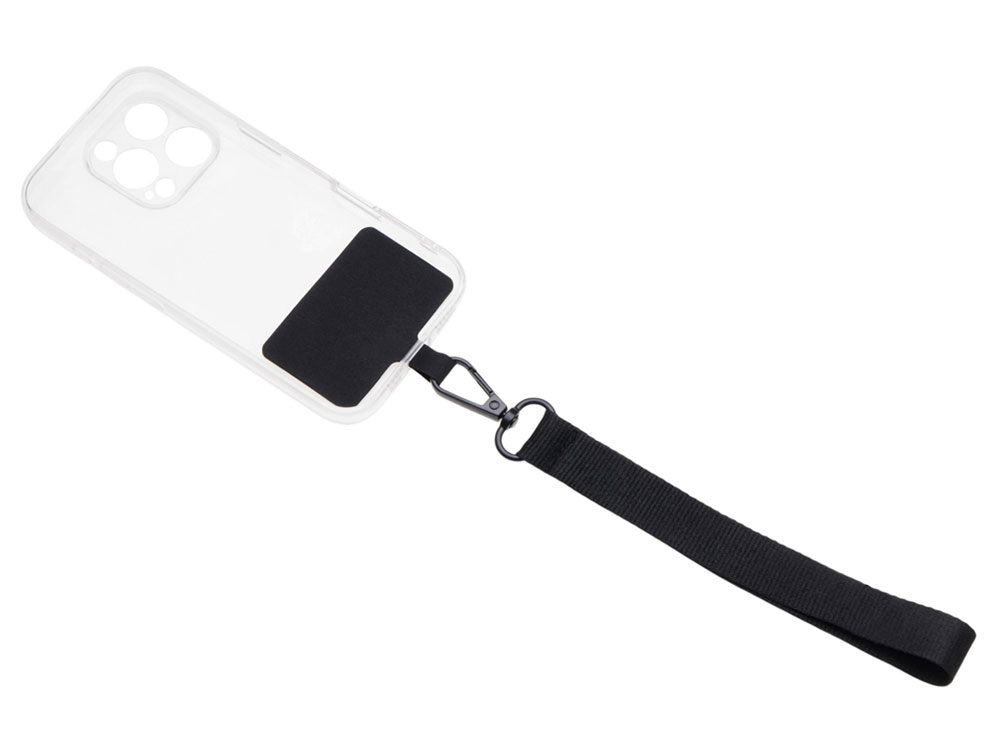 Ремешок на руку для телефона Рист, черный Ремешок на руку для телефона Рист, черный
