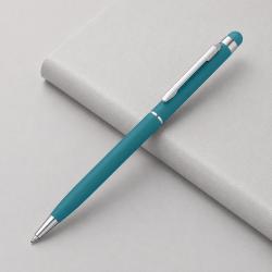 Ручка-стилус шариковая Jucy Soft с покрытием soft touch, бирюзовый Ручка-стилус шариковая Jucy Soft с покрытием soft touch, бирюзовый