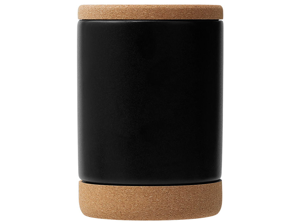 Кружка 450 мл с пробковым дном с крышкой Корк & Бон, черный Кружка 450 мл с пробковым дном с крышкой Корк & Бон, черный