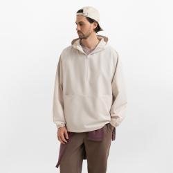 Ветровка (анорак) оверсайз унисекс RISSMAN, бежевая, размер XL/XXL