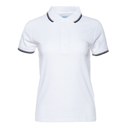 Рубашка поло женская STAN с окантовкой хлопок/полиэстер 185, 04BK