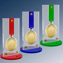 Акриловая награда с медалью 70мм