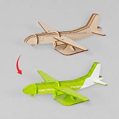 Деревянный 3d пазл Самолет