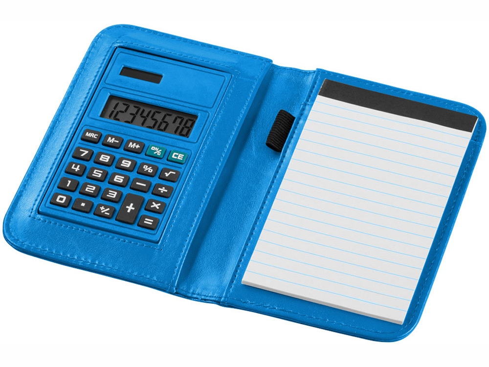 Блокнот А6 Smarti с калькулятором, светло-синий