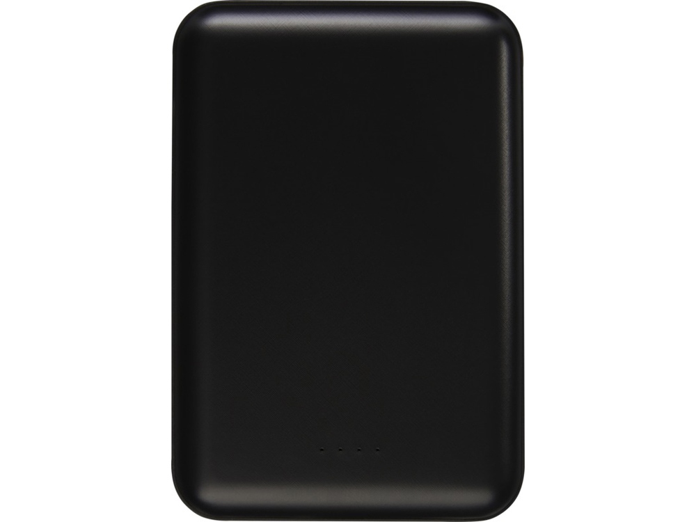 Gleam Ультратонкое портативное зарядное устройство с подсветкой емкостью 5000 мАч, черный