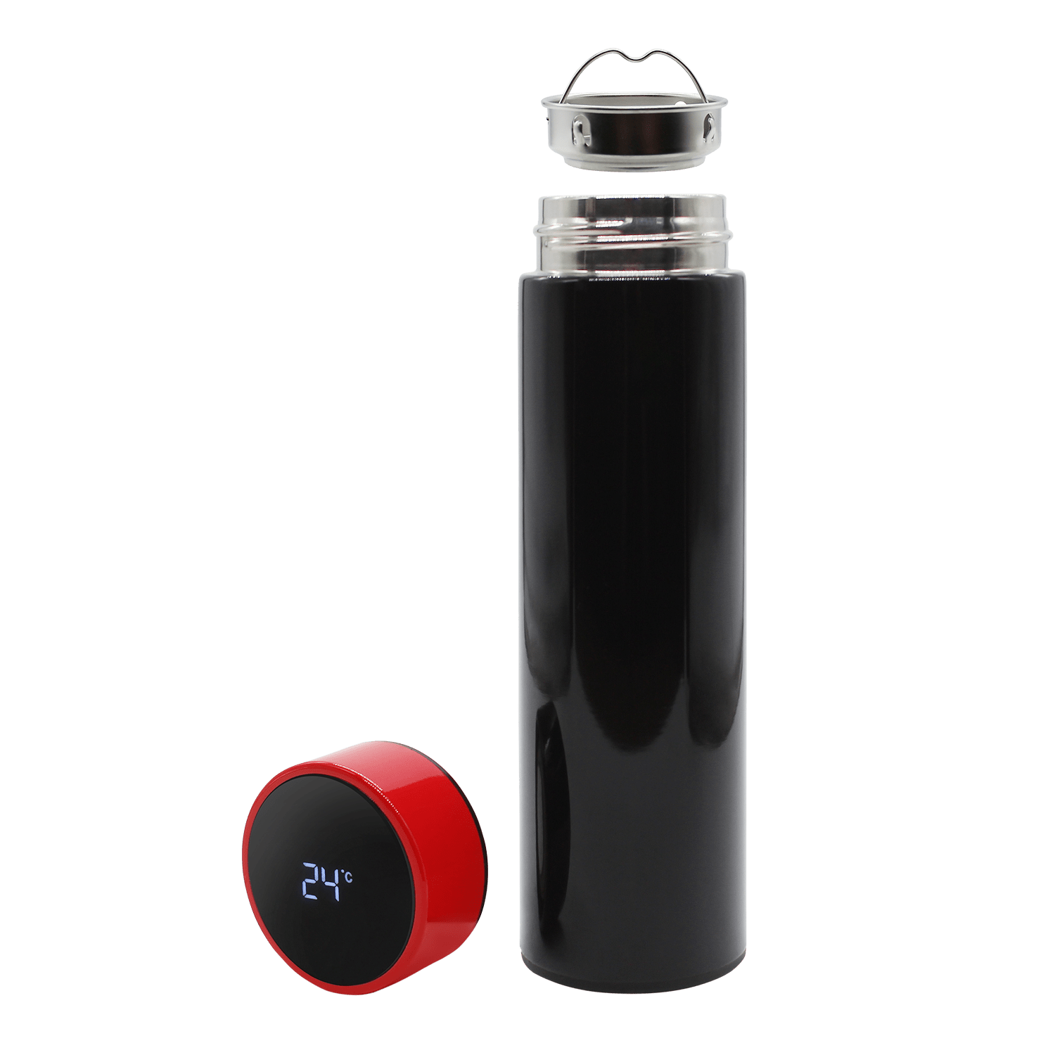 Термос Reactor duo black с датчиком температуры (черный с красным)