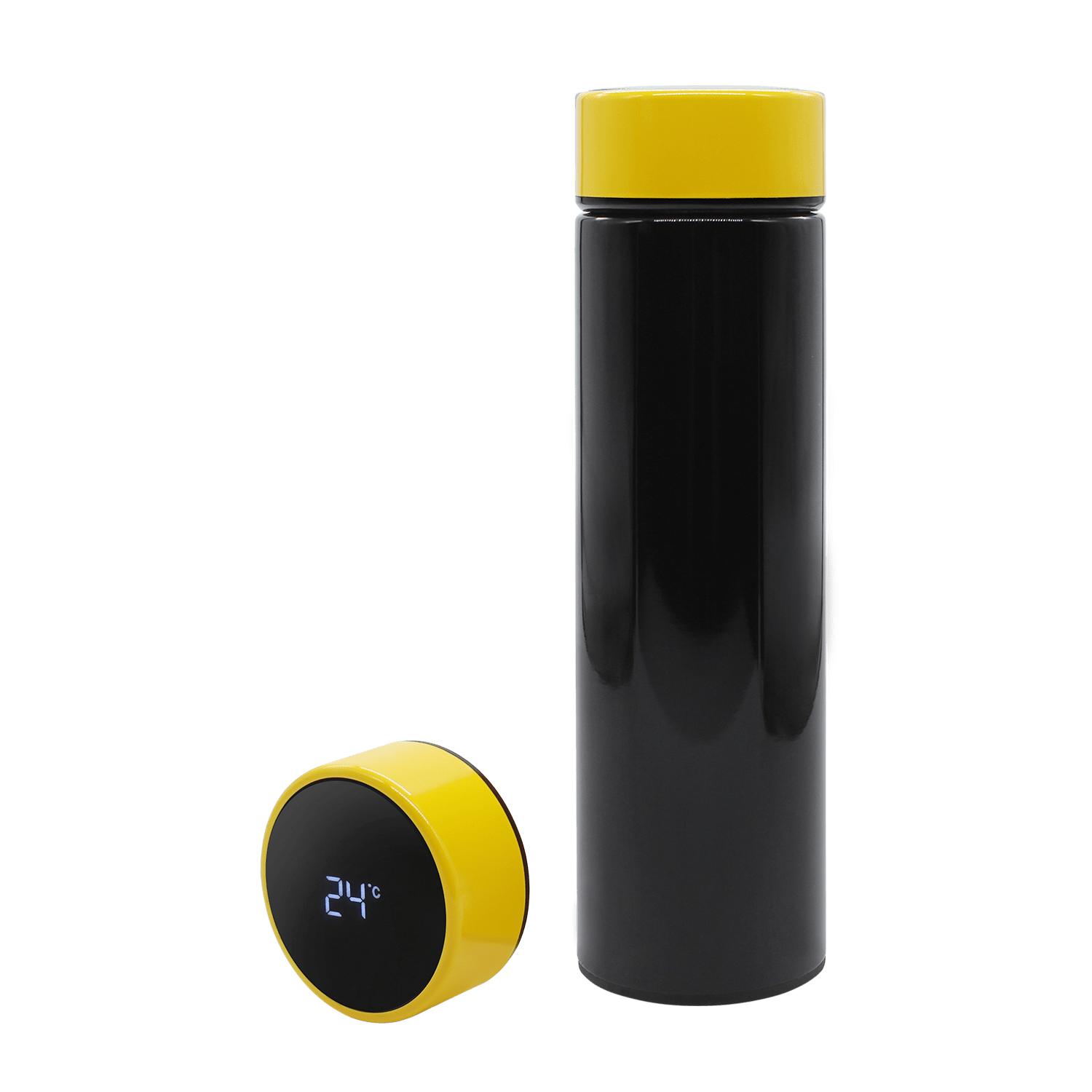 Термос Reactor duo black с датчиком температуры (черный с желтым)