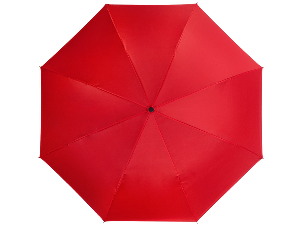 Зонт-трость наоборот Inversa, полуавтомат, красный/серебристый