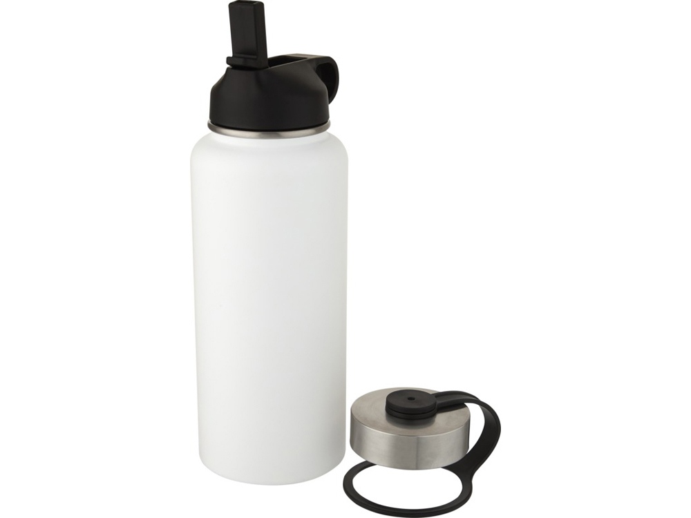 Supra медная спортивная бутылка объемом 1 л с вакуумной изоляцией и 2 крышками, белый
