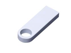 USB 3.0-флешка на 64 Гб с мини чипом и круглым отверстием, белый