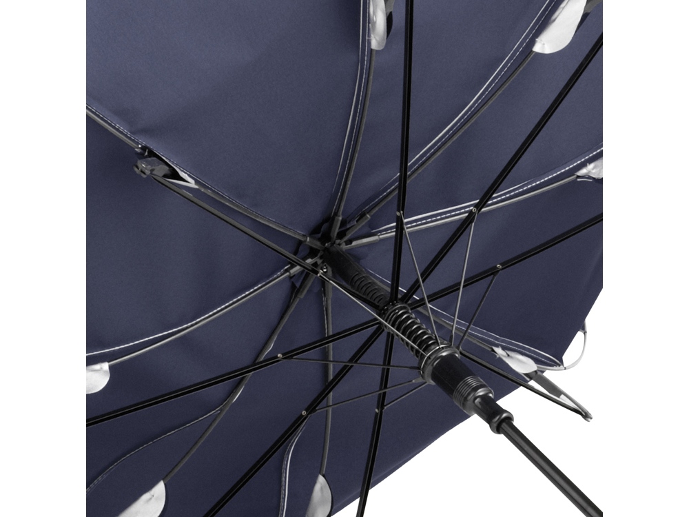 Зонт-трость Double silver, серебристый/черный