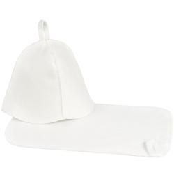 Набор для бани Heat Off с ковриком, белый Набор для бани Heat Off с ковриком, белый